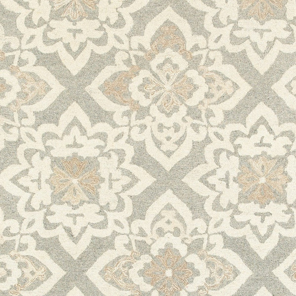 Homeroots 4' Stylish Gray Wool Geometric Hand-tufted Area Rug For Cozy Home Décor And Warmth 10' X 13' Wool 576301