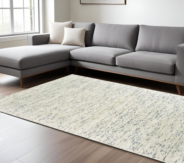 Homeroots 5' Hand Tufted Area Rug In Blue And Teal - Enhance Your Space With Comfort And Style Today! 10' X 13' Wool Blend 576304