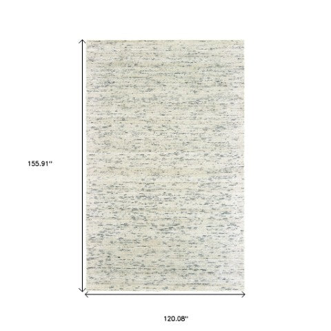 Homeroots 5' Hand Tufted Area Rug In Blue And Teal - Enhance Your Space With Comfort And Style Today! 10' X 13' Wool Blend 576304