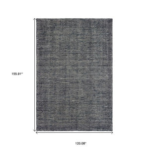 Homeroots 5' Hand Tufted Area Rug In Blue And Teal - Enhance Your Space With Comfort And Style Today! 10' X 13' Wool Blend 576306