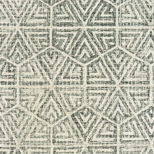 Homeroots 5' Elegant Gray And Ivory Geometric Hand-tufted Wool Area Rug For Stylish Home Décor Enhancement 10' X 13' Wool 576313