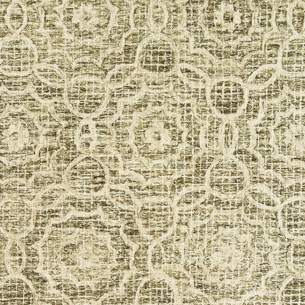 Homeroots 5' Green Wool Geometric Hand-tufted Area Rug - Elevate Your Space With Artful Style & Sophistication 10' X 13' Wool 576314