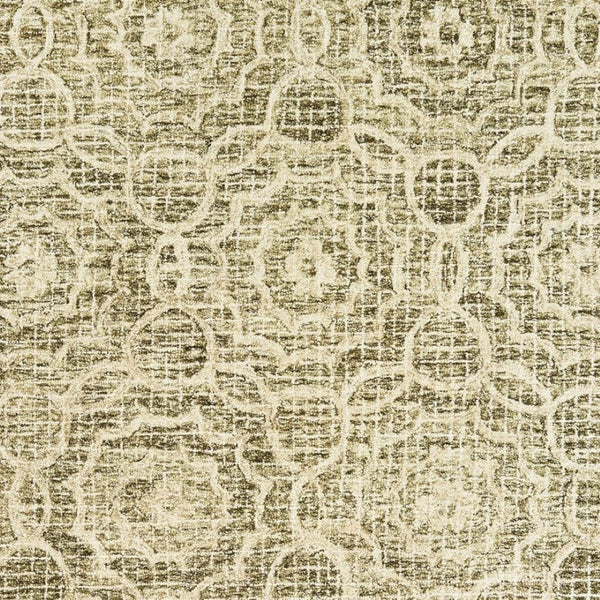 Homeroots 5' Green Wool Geometric Hand-tufted Area Rug - Elevate Your Space With Artful Style & Sophistication 10' X 13' Wool 576314