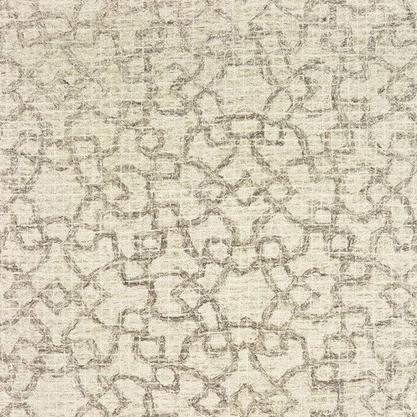 HomeRoots 5' Hand-Tufted Wool Area Rug in Tan and Ivory - Elegant Geometric Design for Any Living Space 10' X 13' 576316