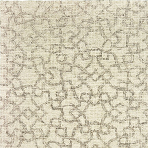 HomeRoots 5' Hand-Tufted Wool Area Rug in Tan and Ivory - Elegant Geometric Design for Any Living Space 10' X 13' 576316