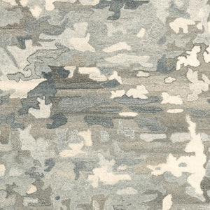 Homeroots 4' Elevate Your Home With A Soft Gray Wool Abstract Hand Tufted Area Rug For Timeless Style 10' X 13' Wool 576317