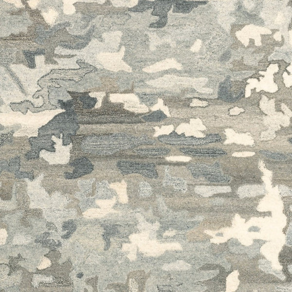 Homeroots 4' Elevate Your Home With A Soft Gray Wool Abstract Hand Tufted Area Rug For Timeless Style 10' X 13' Wool 576317