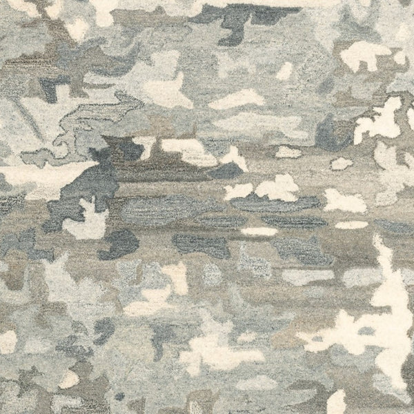 Homeroots 4' Elevate Your Home With A Soft Gray Wool Abstract Hand Tufted Area Rug For Timeless Style 10' X 13' Wool 576317