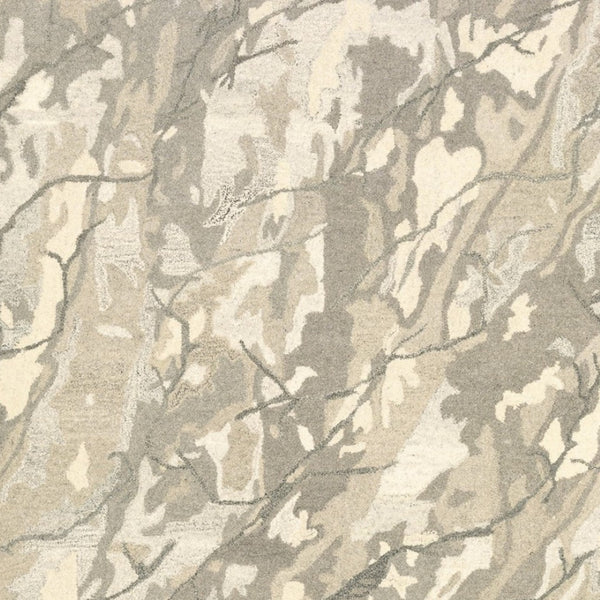 Homeroots 4' Beige Abstract Hand-tufted Wool Area Rug - Elevate Your Living Space With Style And Warmth 10' X 13' Wool 576319