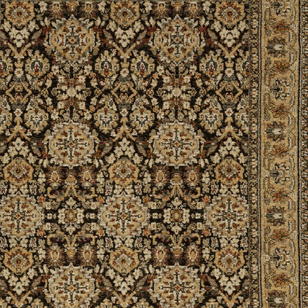 Homeroots 2' Brown Oriental Area Rug - Elegant Design, Stain Resistant, Perfect For Homes With Kids And Pets 10' X 13' Polypropylene 576329