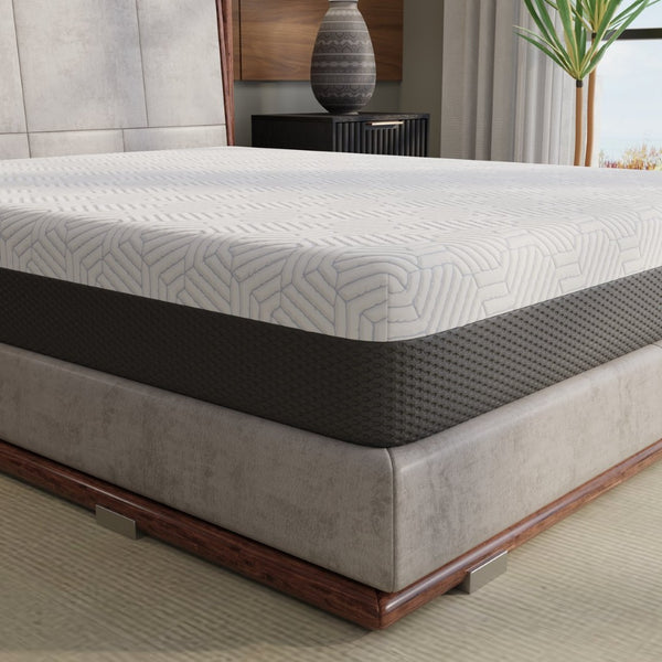 English Elm Omne Fria King Mattress Medium Firm Gel Memory Foam with Phase Change Cooling Cover B047P316879