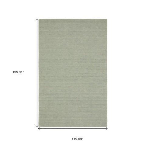 Homeroots 5' Teal Wool Hand Tufted Area Rug - Elevate Your Space With Style, Warmth, And Versatility Today! 10' X 13' Wool 576334