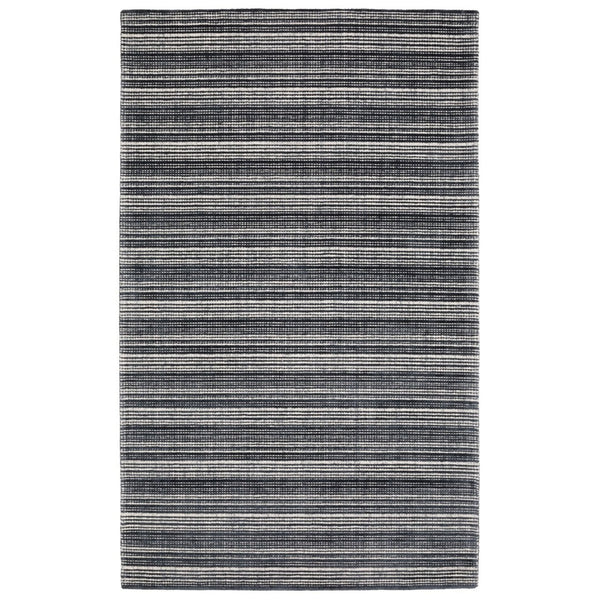 HomeRoots 5' Elegant Ivory and Gray Striped Hand-Tufted Area Rug for Modern and Transitional Home Decor 10' X 13' 576342