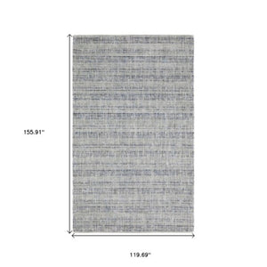 Homeroots 5' Ivory Striped Hand-tufted Area Rug - Add Elegant Texture And Style To Enhance Your Home Decor 10' X 13' Wool Blend 576345