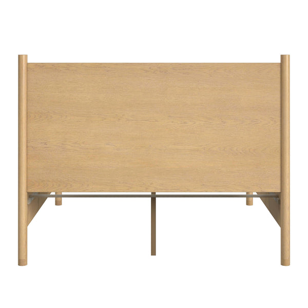 Butler Specialty Lennon Midcentury Farmhouse Queen Bed With Rounded Legs For A Stylish And Cozy Bedroom Retreat Light Brown Mahogany Wood,Mdf,Mahogany Veneer 5763473-butler