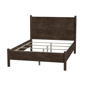 Butler Specialty Lennon Midcentury Farmhouse Queen Bed With Rounded Legs For A Stylish And Cozy Bedroom Retreat Medium Brown Mahogany Wood,Mdf,Mahogany Veneer 5763474-butler