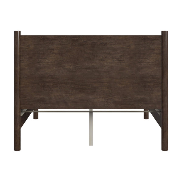 Butler Specialty Lennon Midcentury Farmhouse Queen Bed With Rounded Legs For A Stylish And Cozy Bedroom Retreat Medium Brown Mahogany Wood,Mdf,Mahogany Veneer 5763474-butler