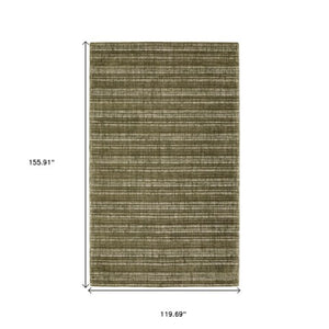 Homeroots 5' Ivory Striped Hand-tufted Area Rug - Add Elegant Texture And Style To Enhance Your Home Decor 10' X 13' Wool Blend 576347