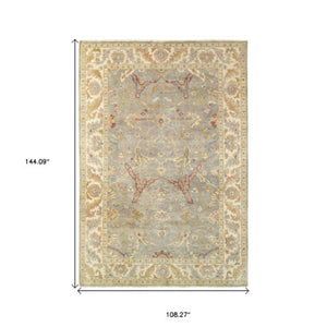 Homeroots 2' Elegant Gray Wool Oriental Hand Knotted Area Rug For Timeless Style And Cozy Ambiance 9' X 12' Wool 576364
