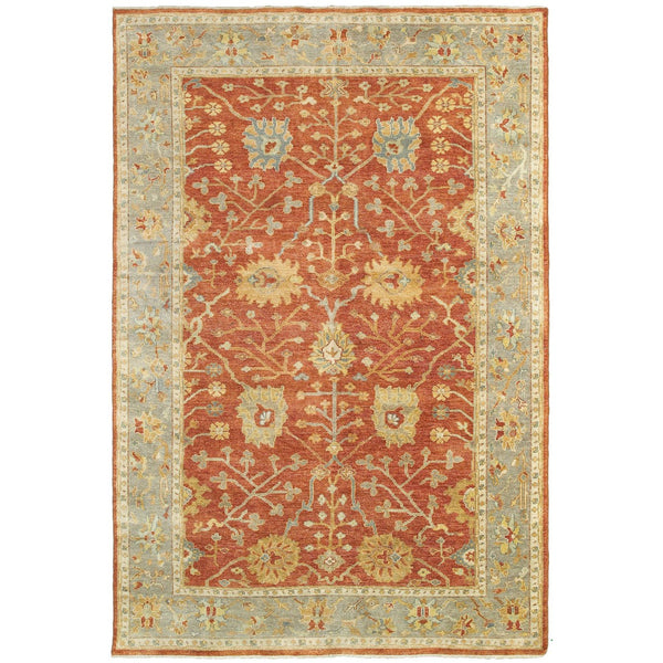 Homeroots 2' Hand Knotted Red And Gray Wool Oriental Area Rug – Unique Artisan Craftsmanship For Your Home 10' X 14' Wool 576365