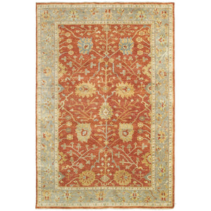 Homeroots 2' Hand Knotted Red And Gray Wool Oriental Area Rug – Unique Artisan Craftsmanship For Your Home 9' X 12' Wool 576366