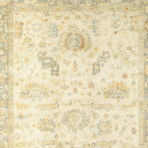 HomeRoots 6' Hand-Knotted Wool Oriental Area Rug in Beige and Gray – Timeless Elegance for Any Space 9' X 12' 576368