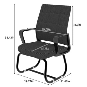 English Elm Minimalist breathable mesh office chair with curved support, cushioned seat, stable iron frame for long workdays Black W1935P338542