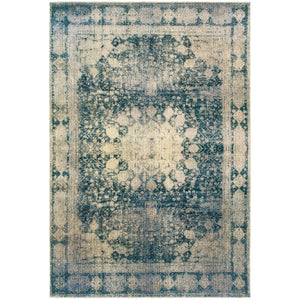 HomeRoots 10' Elegant Ivory and Blue Oriental Area Rug - Timeless Design for Stylish, Durable Living Spaces 10' X 13' 576372