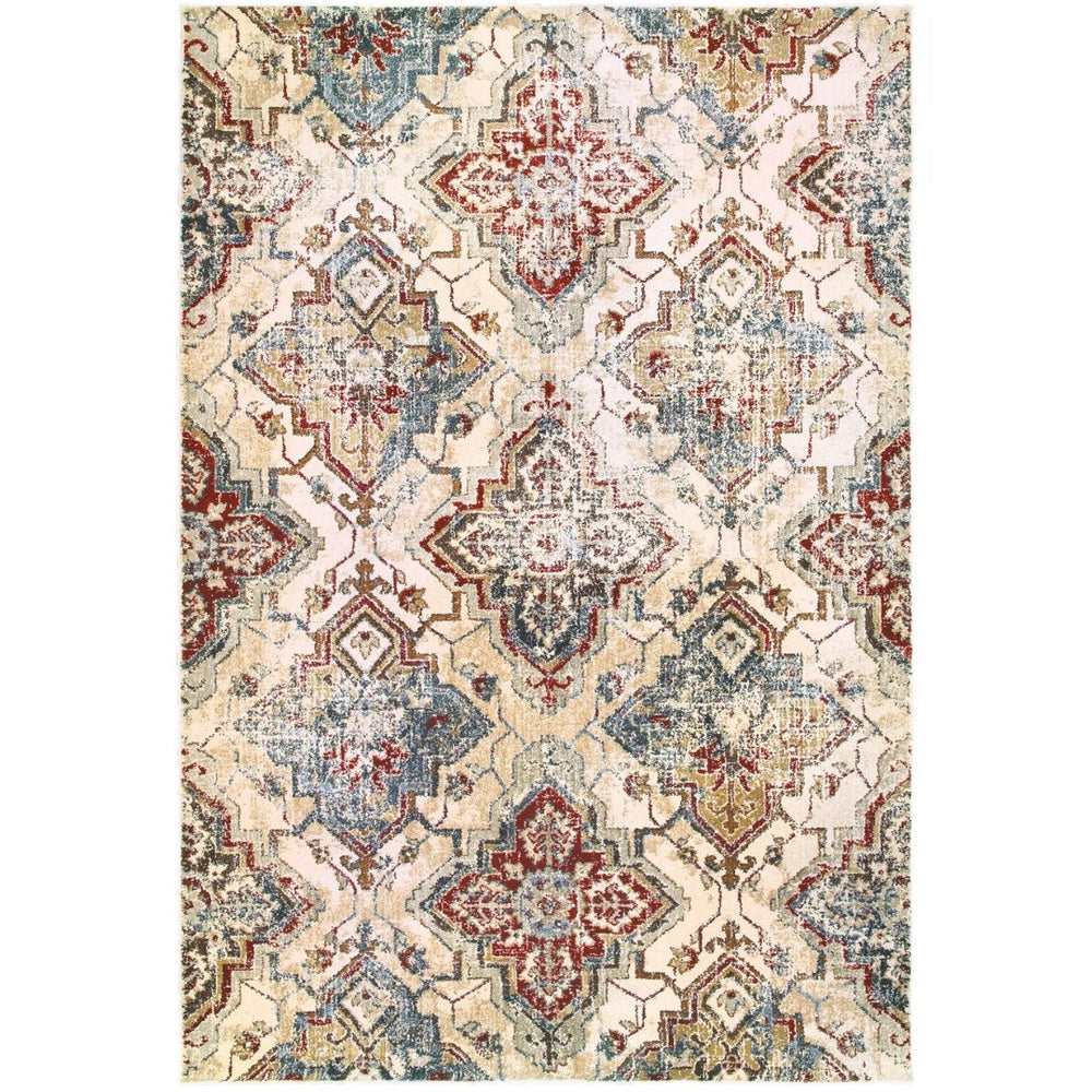 HomeRoots 10' Elegant Ivory and Gold Oriental Area Rug - Timeless Style for Living Spaces, Durable Design 10' X 13' 576373