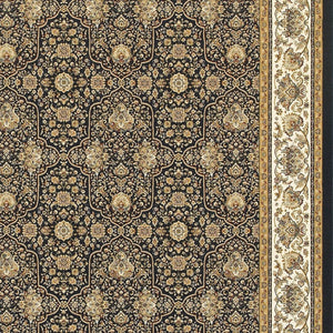 Homeroots 4' Navy Blue Oriental Area Rug With Fringe – Stylish, Stain-resistant Design For Every Home Space 10' X 13' Polypropylene 576374