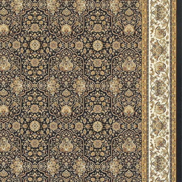 Homeroots 4' Navy Blue Oriental Area Rug With Fringe – Stylish, Stain-resistant Design For Every Home Space 10' X 13' Polypropylene 576374