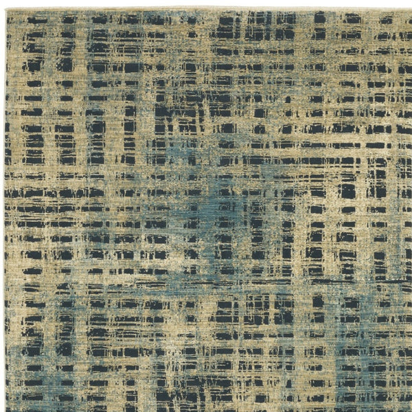 Homeroots 3' Beige Geometric Area Rug - Stylish, Stain Resistant, Perfect For Kids & Pets, Ideal For Any Room 10' X 13' Polypropylene,Polyester 576389