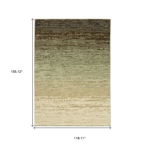 Homeroots 3'' Brown Abstract Area Rug - Stylish, Stain-resistant Comfort For Homes With Kids And Pets 10' X 13' Polypropylene,Polyester 576391