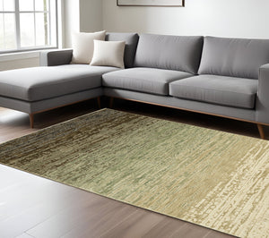 Homeroots 3'' Brown Abstract Area Rug - Stylish, Stain-resistant Comfort For Homes With Kids And Pets 10' X 13' Polypropylene,Polyester 576391