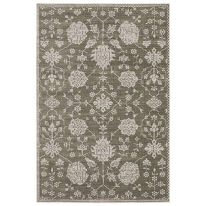 Homeroots 4' Gray Oriental Area Rug - Stylish, Stain-resistant Design For Cozy Spaces And Modern Decor 10' X 13' Polyester 576395