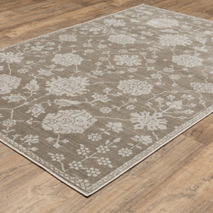 Homeroots 4' Gray Oriental Area Rug - Stylish, Stain-resistant Design For Cozy Spaces And Modern Decor 10' X 13' Polyester 576395