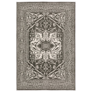 Homeroots 5' Ivory And Gold Oriental Area Rug - Stain Resistant, Stylish Design For Any Home Decor 10' X 13' Polyester 576396