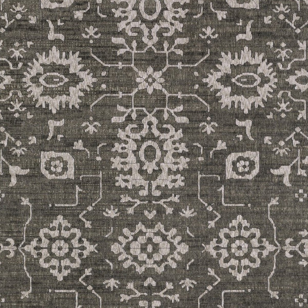 Homeroots 5' Elegant Ivory Oriental Area Rug – Stain Resistant, Perfect For Homes With Kids And Pets, 5x8 10' X 13' Polyester 576398