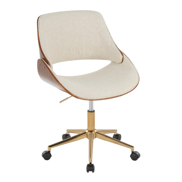 English Elm Task Chair with Chrome Five Star Base Grey Fabric Seat for Modern Home Office Use B202P474193