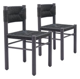 Iska Dining Chair - Set of 2 Black 704049 Zuo Modern