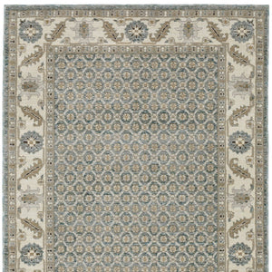 Homeroots 2' Blue Oriental Area Rug – Elegant Power Loom Design, Stain Resistant, Perfect For Pet-friendly Spaces 8' X 11' Polypropylene 576413