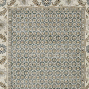 Homeroots 2' Blue Oriental Area Rug – Elegant Power Loom Design, Stain Resistant, Perfect For Pet-friendly Spaces 9' X 12' Polypropylene 576414