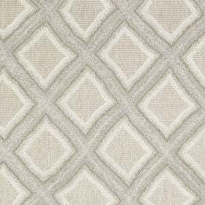 Homeroots 3' Gray Diamond Area Rug - Stain Resistant, Stylish Design Perfect For Homes With Kids And Pets 10' X 13' Polypropylene 576439