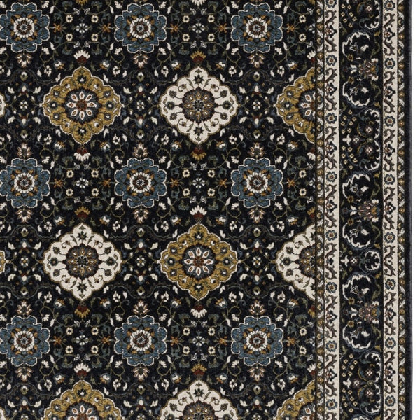 HomeRoots 5' Red Medallion Area Rug with Fringe - Elegant, Stain-Resistant Design for Stylish Living Spaces! 10' X 13' 576442