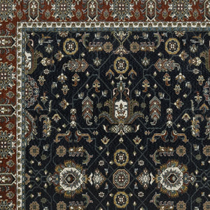 Homeroots 10' Red Oriental Area Rug With Fringe - Stain Resistant, Stylish Design For Living Spaces & Pets 10' X 13' Polyester 576443