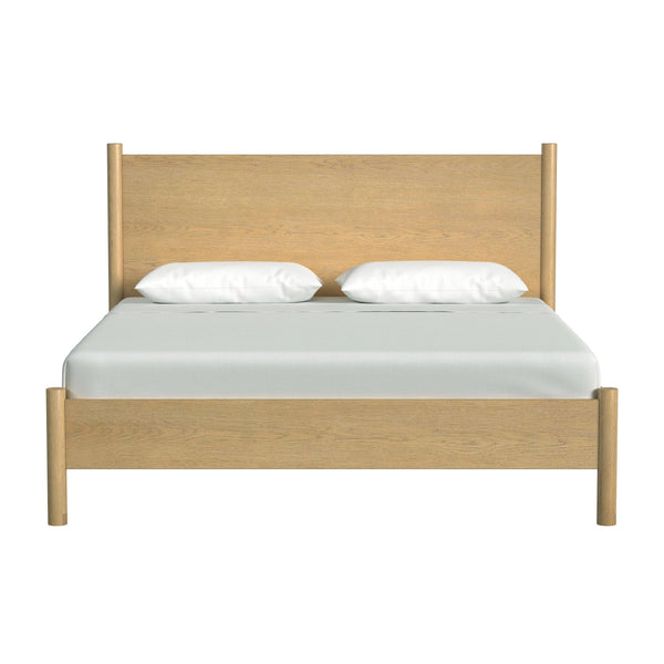 Butler Specialty Lennon Midcentury Farmhouse Queen Bed With Rounded Legs For A Stylish And Cozy Bedroom Retreat Light Brown Mahogany Wood,Mdf,Mahogany Veneer 5764473-butler