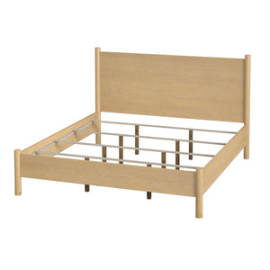 Butler Specialty Lennon Midcentury Farmhouse Queen Bed With Rounded Legs For A Stylish And Cozy Bedroom Retreat Light Brown Mahogany Wood,Mdf,Mahogany Veneer 5764473-butler