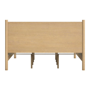 Butler Specialty Lennon Midcentury Farmhouse Queen Bed With Rounded Legs For A Stylish And Cozy Bedroom Retreat Light Brown Mahogany Wood,Mdf,Mahogany Veneer 5764473-butler