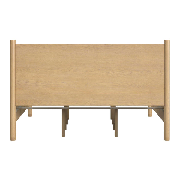 Butler Specialty Lennon Midcentury Farmhouse Queen Bed With Rounded Legs For A Stylish And Cozy Bedroom Retreat Light Brown Mahogany Wood,Mdf,Mahogany Veneer 5764473-butler