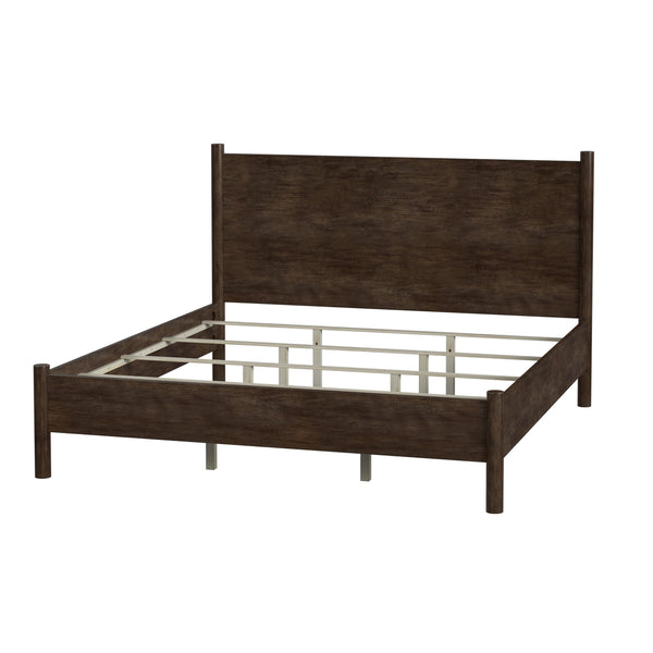 Butler Specialty Lennon Midcentury Farmhouse Queen Bed With Rounded Legs For A Stylish And Cozy Bedroom Retreat Medium Brown Mindi Wood,Mdf,Mindi Veneer 5764474-butler